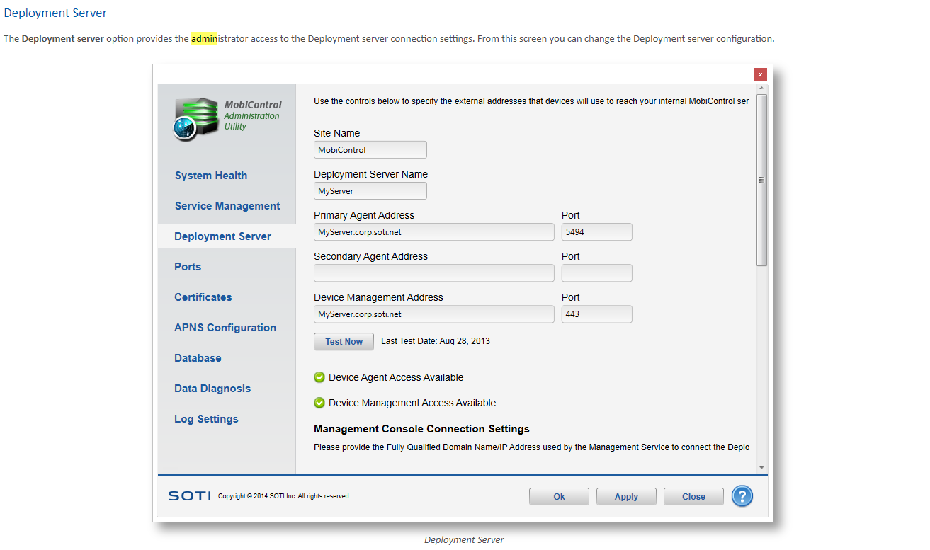 MobiControl Administration Utility