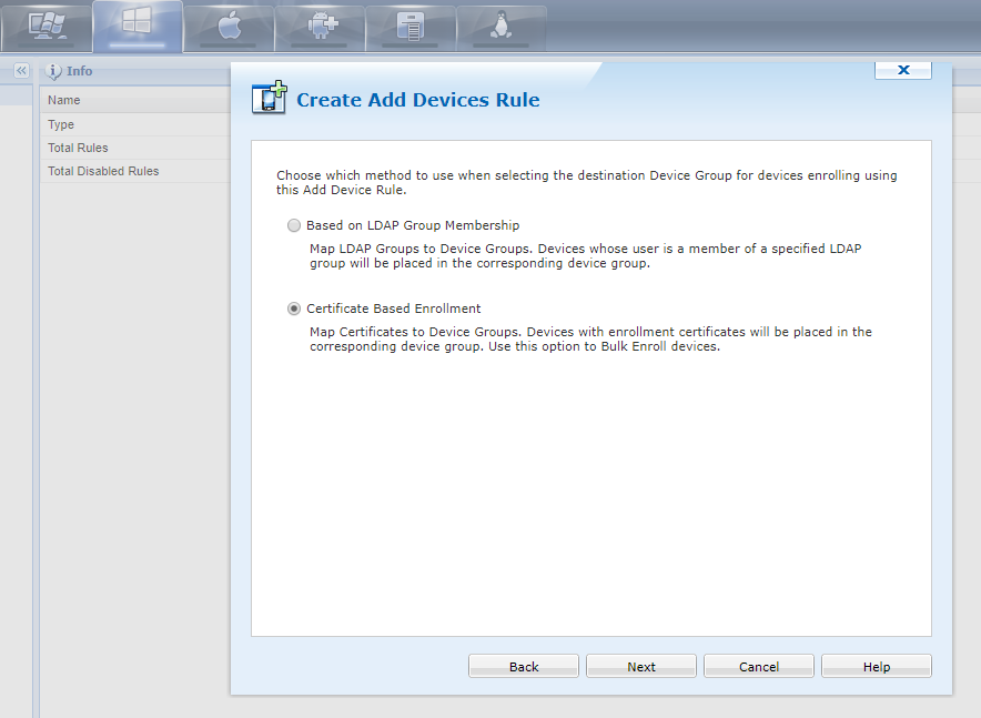 Windows Modern enrollment options