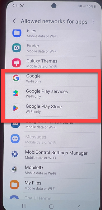 Allowed Networks for apps
