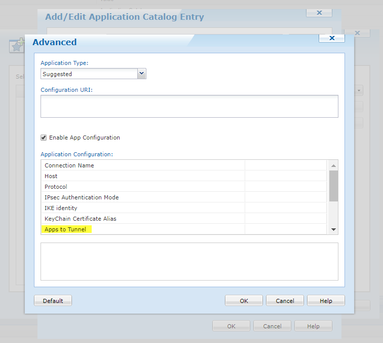Per App VPN - Application Configuration