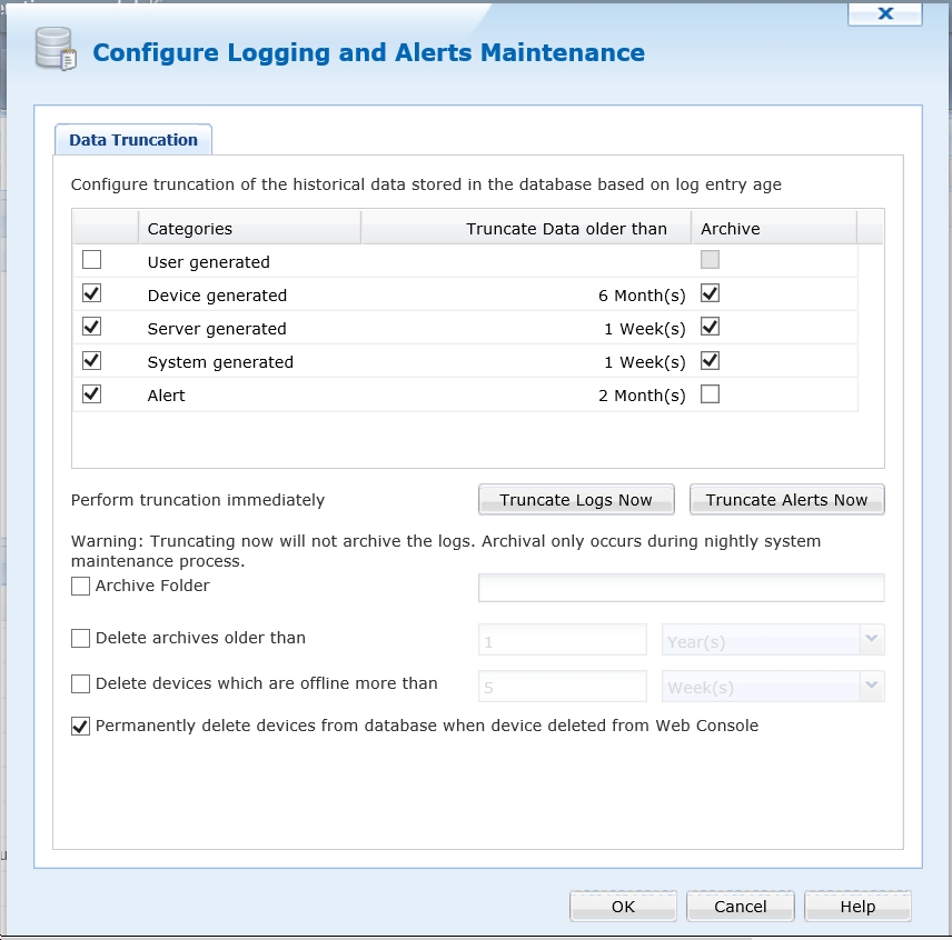 Permanently Delete Devices from Database