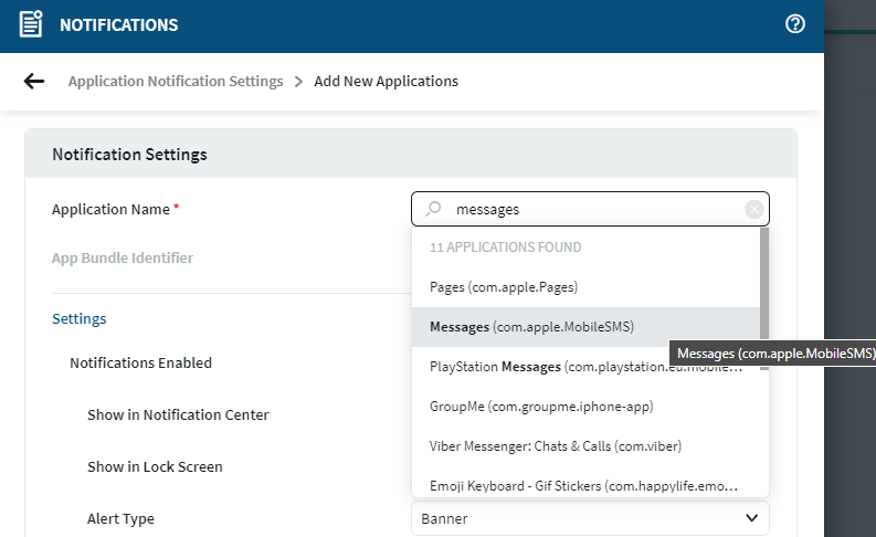 Notification Settings