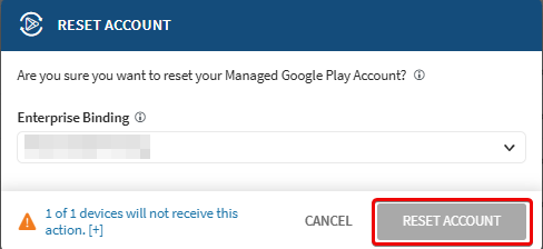 Reset Account Prompt