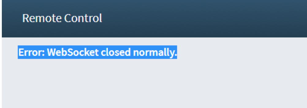 Web Socket Closed Normally