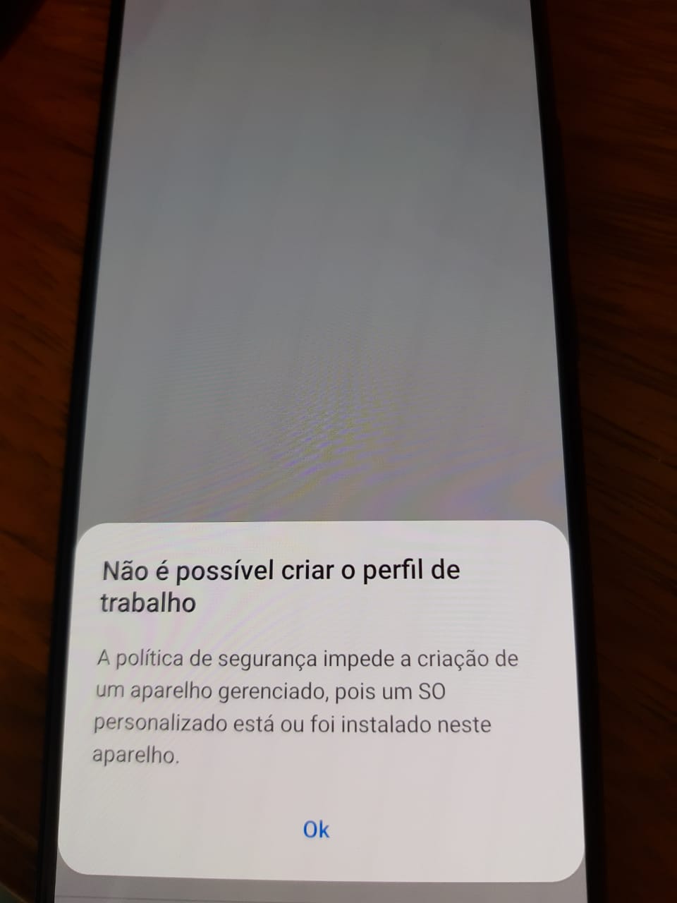 Work Profile Forbiden