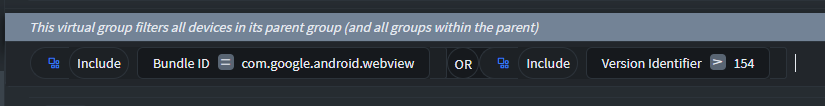 Filter criteria