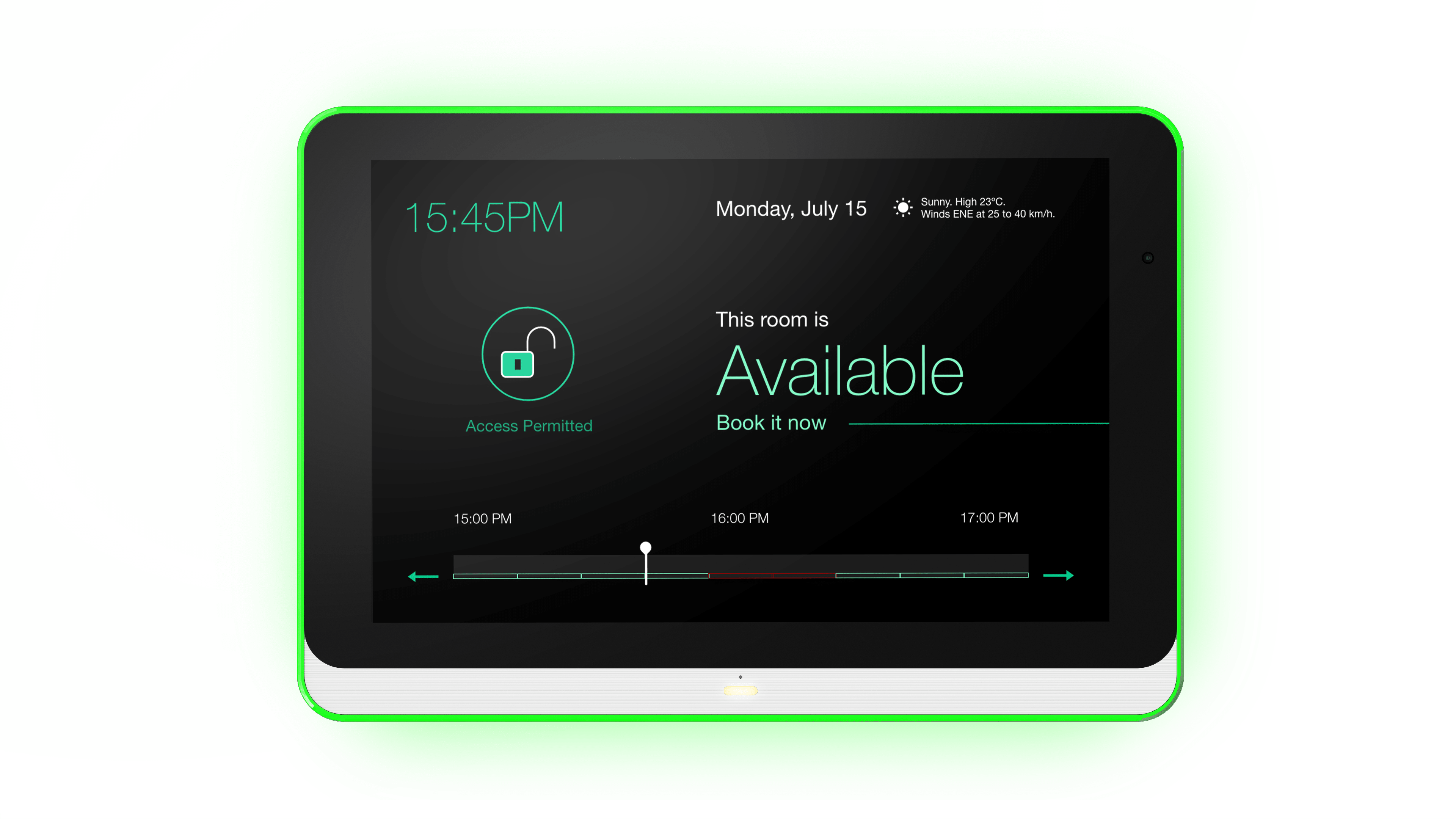 WRP-1000 Enterprise Room Booking Panel